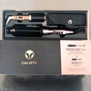 Calista Perfecter Pro Heated Round Brush with GoGo Mini Tool 1” Rose Gold